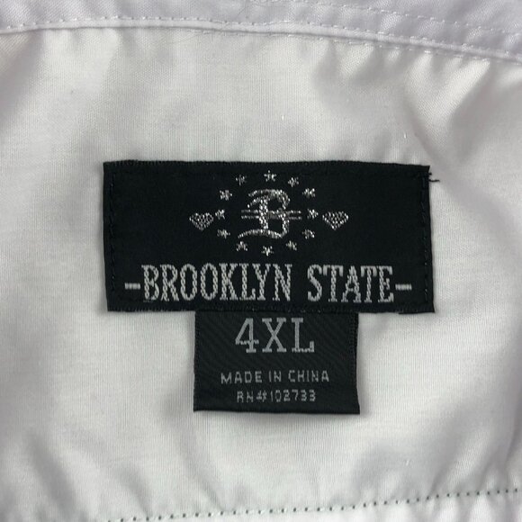 Brooklyn State Mens Shirt Size 4XL Short Sleeve Button-Up Classic Casual Travel - Picture 6 of 9